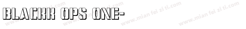 Blackk ops one字体转换